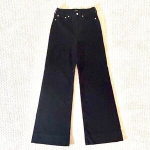 J.Crew Black Corduroy Wide Leg Pants